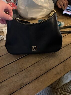 Victoria secrets Pebbled Leather Shoulder Bag with Gold Hardware